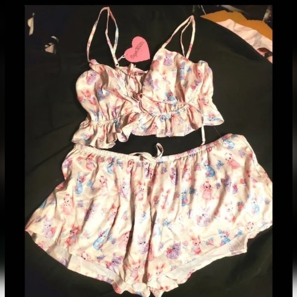 Dolls Kill Do Well Kawaii Bunny Pajama Set Hot Topic Killstar Sugar Thrillz